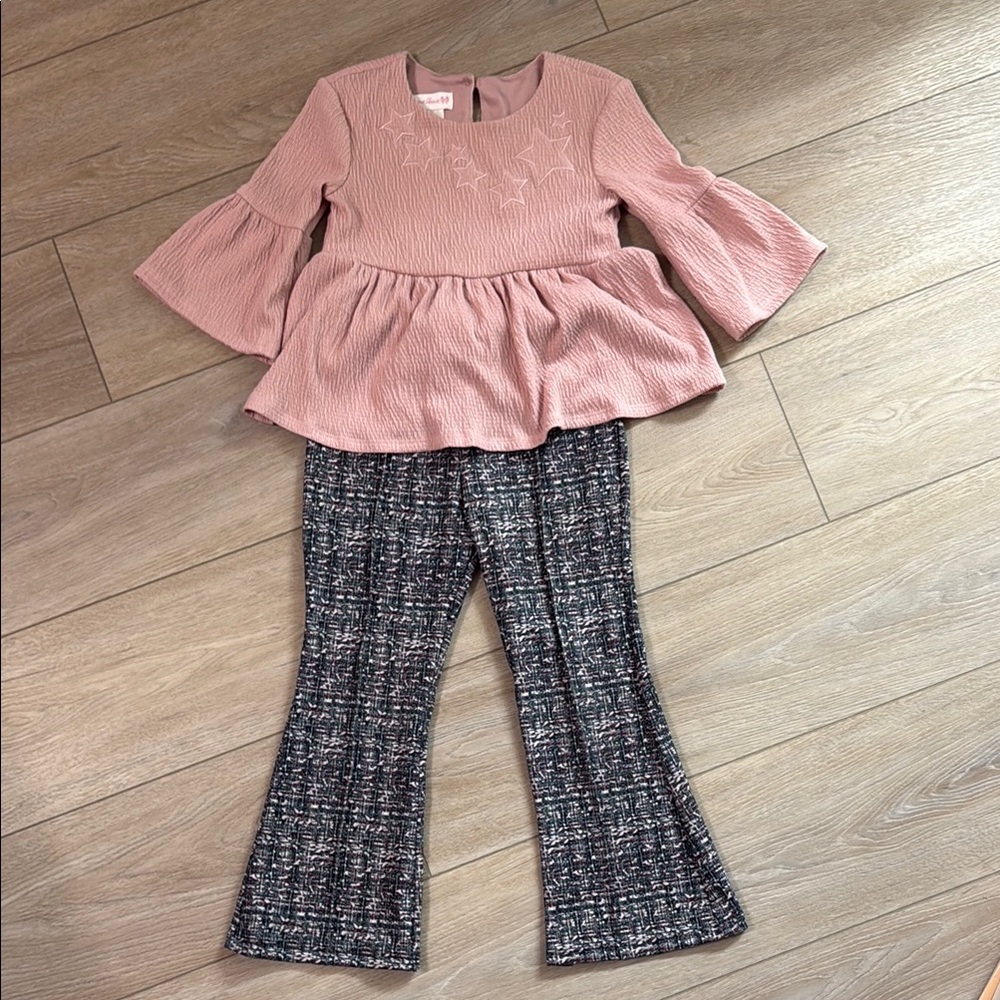 Bonnie Jean Pink and Gray Kids Matching Set